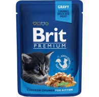 BRIT Premium Cat Kitten Chicken - wet cat food - 100g