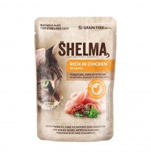 SHELMA Rich in chicken in sauce - wet cat food - 85g