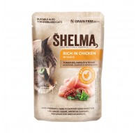 SHELMA Rich in chicken in sauce - wet cat food - 85g