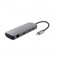 Trust 25672 interface hub USB Type-C Grey