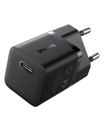 Baseus P10110909113-00 USB-C GaN5 mini 25W mains charger Black