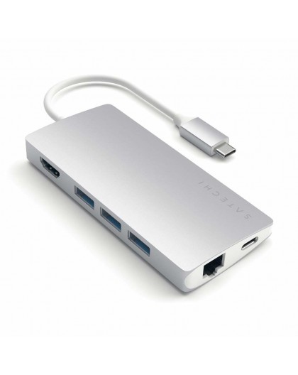 Satechi ST-TCMA2S laptop dock/port replicator USB 3.2 Gen 1 (3.1 Gen 1) Type-C Silver
