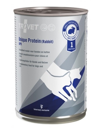 TROVET Unique Protein UPR with rabbit - Wet dog and cat food - 400 g