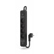 KERG power strip with circuit breaker-4 USBC+USBA sockets 16A 3m black