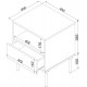 Bedside table 2 pcs. TRESSE 44x40x53 cashmere matt