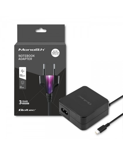 Qoltec 51027 Charger | 65W | 5-20.3V | 2-3.25A | USB type C | PD