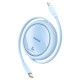 Baseus Free2Pull - 20 W USB-C to Lightning Retractable Cable, 1 m (blue)