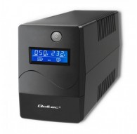 Qoltec Monolith uninterruptible power supply (UPS) Double-conversion (Online) 1 kVA 600 W 2 AC outlet(s)