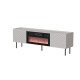 Cama LUCCA TV cabinet 180x40x59 cashmere + black fireplace