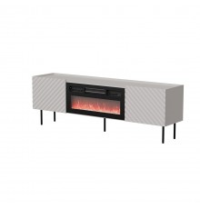Cama LUCCA TV cabinet 180x40x59 cashmere + black fireplace
