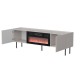 Cama LUCCA TV cabinet 180x40x59 cashmere + black fireplace