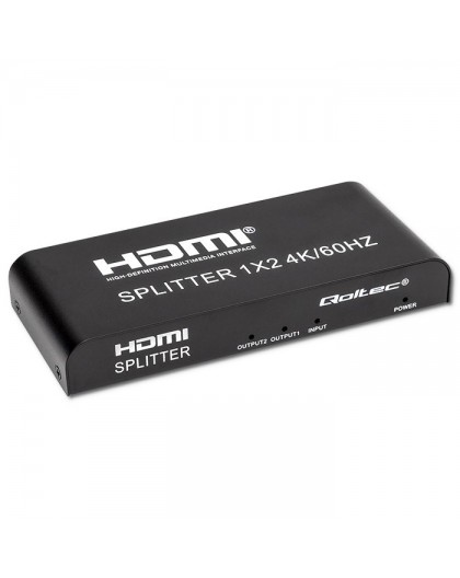 Qoltec 51797 Active HDMI Splitter 2 x HDMI 4K x 2K | 6Gb/s | 60Hz