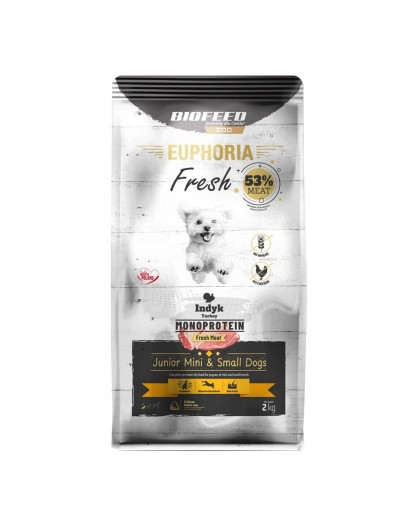 BIOFEED Euphoria Fresh Junior Mini & Small Monoprotein Turkey - dry dog food - 2kg