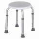 Round aluminium shower stool