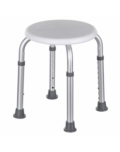 Round aluminium shower stool