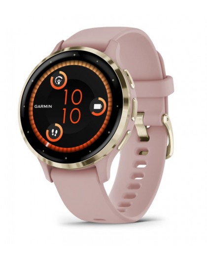 Garmin Venu 3S 3.05 cm (1.2") AMOLED 41 mm Digital 390 x 390 pixels Touchscreen Gold, Rose Wi-Fi GPS (satellite)