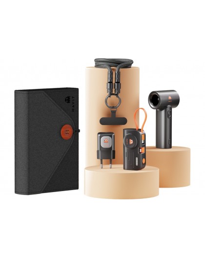 Havit STK011 EU Travel Set - set (travel charger + power bank + USB-C cable + hand fan)