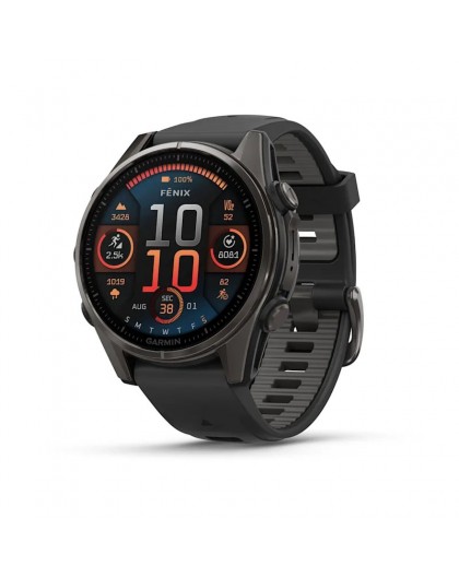 Garmin fenix 8 3.3 cm (1.3") AMOLED 43 mm Digital 416 x 416 pixels Touchscreen Black Wi-Fi GPS (satellite)