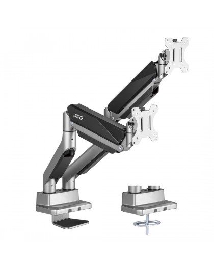 Universal Ergo Office Dual Monitor Desktop Mount, Gas Spring 17"-35" 15kg, VESA 75x75 / 100x100, ER-446