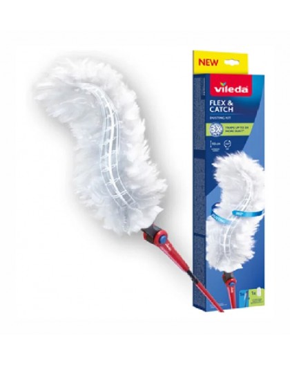 Vileda dustpan with long handle + 1 Flex&Catch refill