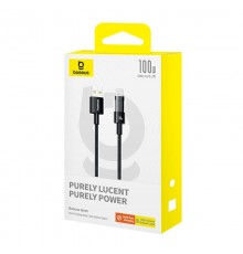 Baseus Gem USB A to USB C fast charging cable 1 m 100 W Black