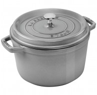 Staub Round Cast Iron Pot - 4.8 ltr, Graphite