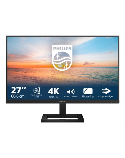 Philips 1000 series 27E1N1800AE/00 computer monitor 68.6 cm (27") 3840 x 2160 pixels 4K Ultra HD LED Black