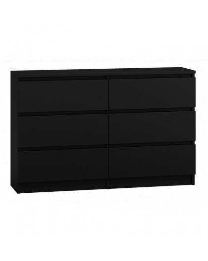 Topeshop M6 120 CZERŃ chest of drawers