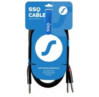 SSQ JSJM1 SS-1452 Cable Jack Stereo - 2x Jack Mono 1 m Black