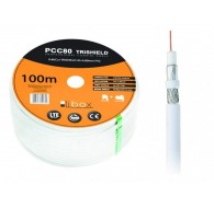 Libox Kabel koncentryczny PCC80 100m coaxial cable RG-6/U White