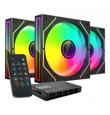 Mars Gaming MF3DPROKIT computer cooling system Computer case Fan 12 cm Black