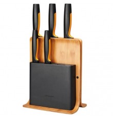 Fiskars 1057552 knife block Slot knife block Bamboo, Plastic, Stainless steel Wood