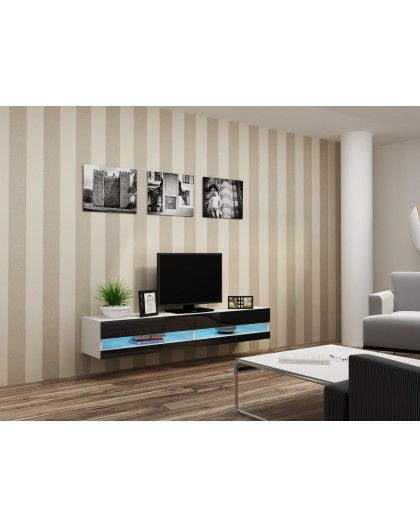 Cama TV stand VIGO NEW 30/180/40 white/black gloss