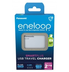 USB battery charger PANASONIC Eneloop Smartplus BQ-CC87 + 4x AA 2000 mAh (K-KJ87MCD40USB)