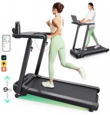 Treadmill with built-in work and exercise desk UREVO Foldi 3S