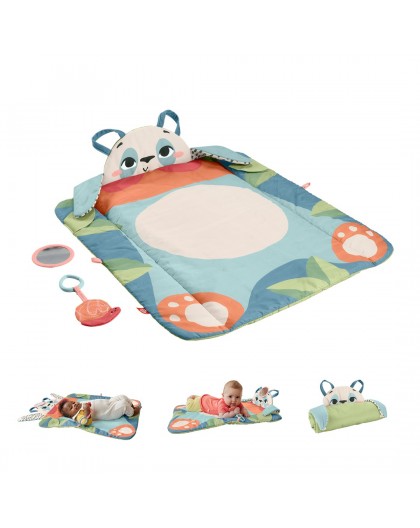 Fisher-Price Planet Friends Roly-Poly Panda Baby Activity Play Mat with 2 Toys