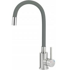 Kitchen faucet with bent spout