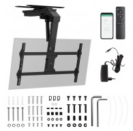 Maclean electric TV mount, ceiling mount, Tuya support, max. VESA 800x400, reg. in pos. +90°~-90°, for TV 43-86", max. 45kg, MC-