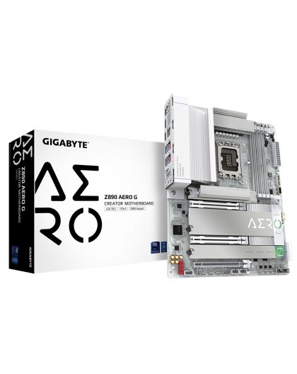 GIGABYTE Z890 AERO G Motherboard - Supports Intel Core Ultra (Series 2) CPUs, 16+1+2 phases VRM, up to 8800MHz DDR5 (OC), 1xPCIe
