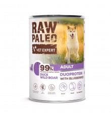 RAW PALEO Duoprotein Duck & Boar Adult - wet dog food - 400g