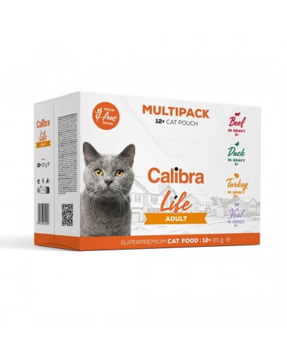 CALIBRA Cat Life Adult - wet cat food - 12x85g