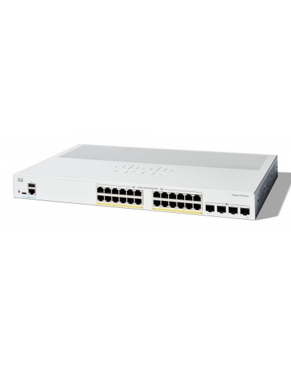 Cisco Catalyst 1200-24P-4X Smart Switch, 24 Port GE, PoE, 4x10GE SFP+, Limited Lifetime Protection (C1200-24P-4X)