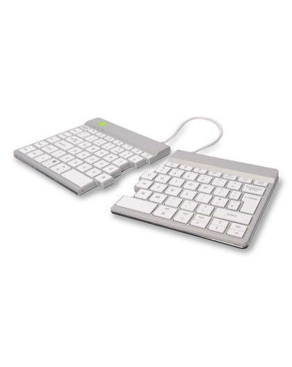 R-Go Tools Ergonomic keyboard R-Go Split Break with break software, ergonomic split keyboard, QWERTY (UK), Bluetooth, white