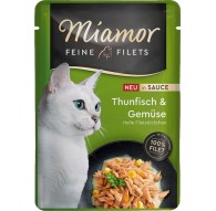 MIAMOR Fine Filets Tuna with vegetables in sauce - wet cat food - 100g