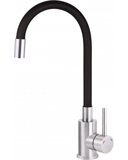 Kitchen faucet with flexible spout