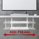 Maclean under-desk cable organizer, max. load 5kg, max. 728mm, 2 levels, white, MC-102 W