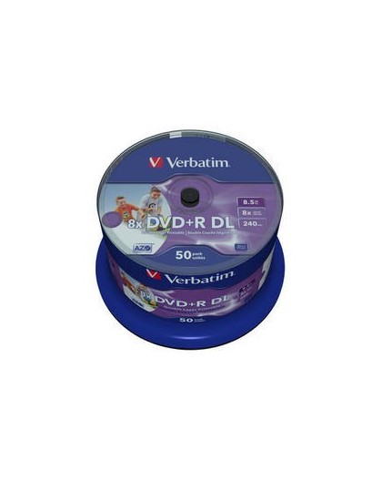 Verbatim DVD+R Double Layer Wide Inkjet Printable 8x