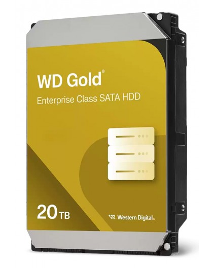 Western Digital Gold WD203KRYZ internal hard drive 20 TB 7200 RPM 512 MB 3.5" Serial ATA