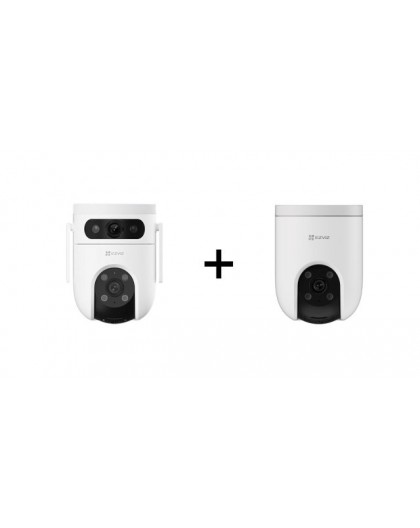 Set [Ezviz H8c 4G 2K IP surveillance camera + Ezviz H9C WiFi Rotating 2K 2-in-1 (3MP+3MP)]