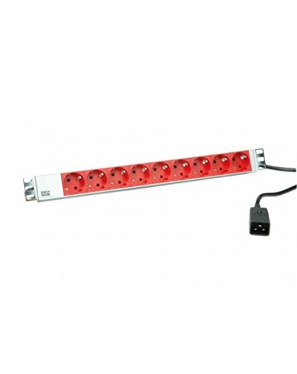 Bachmann 333.936 power extension 2 m 9 AC outlet(s) Indoor Grey, Red